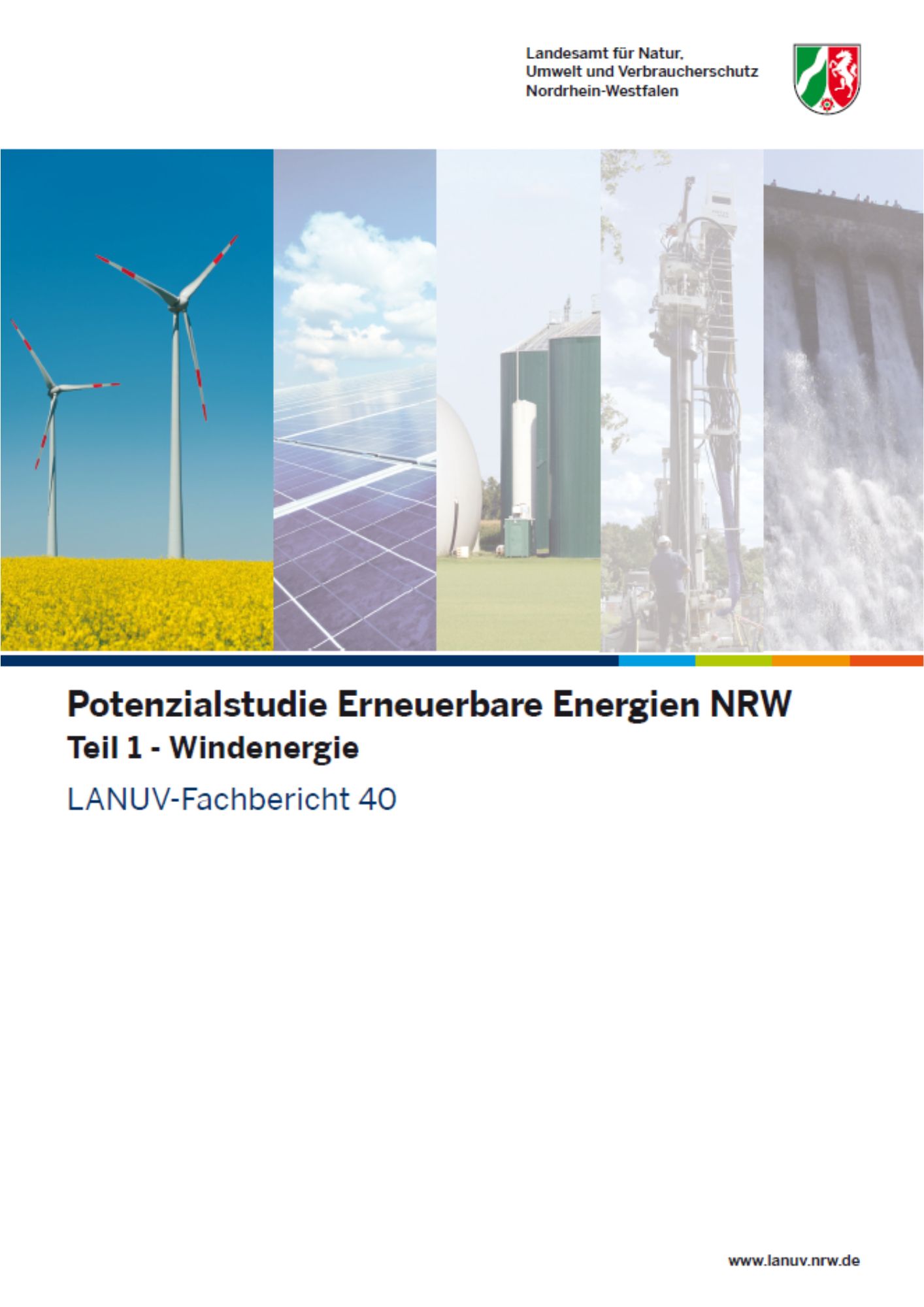 Titelbild Potenzialstudie Teil 1 - Windenergie 